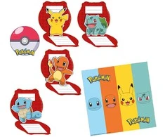 Usorteret Pokemon invitationer, 8 stk.