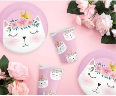 GoDan Popierinės lėkštės Katės 18cm 6 vnt