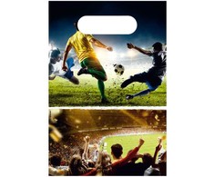 Popieriniai dovanų maišeliai „Futbolas „Kick It“, 8 vnt. pakuotėje