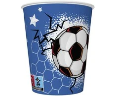Popieriniai puodeliai „Futbolas“ 8 vnt. po 250 ml