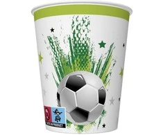 Popieriniai puodeliai „Futbolas su žvaigždėmis“, 8 vnt., 250 ml