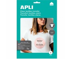 Apli Transfer Paper for Baltas T-Shirts A4 Ref 4128 [10 Sheets]