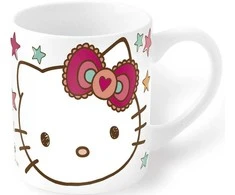 Hello Kitty porceliano puodelis 325 ml dovanų dėžutėje