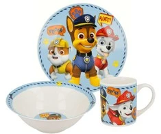 Porcelianinių indų rinkinys „Paw Patrol Boy Icons“ dovanų dėžutėje