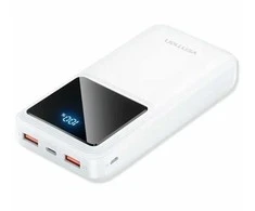 Vention Powerbank, ventiliacija, FHLW0, 20000 mAh, mikro USB, USB-C, 2xUSB-A, 22.5 W (balta)