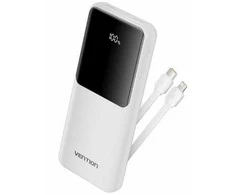 Išorinė baterija USB 10000MAH 22.5W/balta FHOW0 VENTION