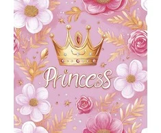 Princesės karūnos princesės servetėlės, 20 vnt., 33x33 cm