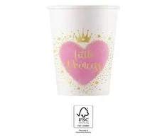 Princesės mažosios princesės popieriniai puodeliai, 8 vnt., 200 ml, FSC
