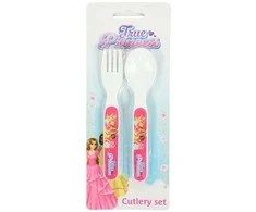 Princess True plastikinių stalo įrankių rinkinys - 2 dalys