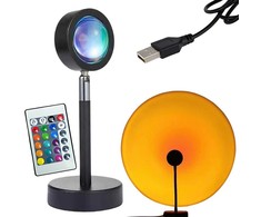 LED projektorius lempa su RGB spalvų imitacija ir nuotoliniu valdymu