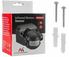 Judesio Detektorius - Maclean MCE358 GR Infraraudonųjų Spindulių PIR 12m IP44 Pilkas