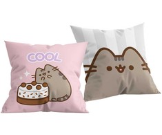 Poduszka dziecięca 40x40 Pusheen Kot rožinė pilka tort H1