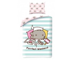 Pusheen savaitgalio patalynės komplektas 140–200 cm, 70–90 cm