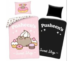 „Pusheen Sweet Shop“ tamsoje šviečiantis patalynės komplektas 140–200 cm, 70 x 90 cm
