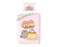 Patalynė bawełniana 140x200 Kot Pusheen rožinė poszewka 70x90 Kids 13 Halantex