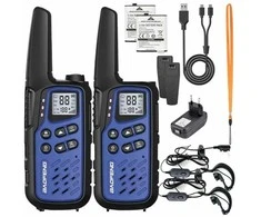 Radijo Stotelė - Baofeng BF-T25E 16 Kanalų VOX 10 km Nuotolis 1400mAh Baterija Tamsiai Mėlyna