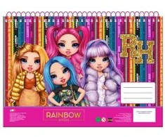 „Rainbow“ vidurinės mokyklos spiralinis eskizų sąsiuvinis, A4 formato, 30 lapų