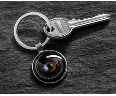 Raktų pakabukas fotoaparato objektyvui