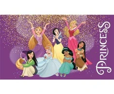 Rankšluostis Disney Princess Party vonios kilimėlis, durų kilimėlis 40x60 cm