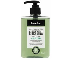 Lida Jabón 100 Natural Manos Glicerina y Aloe Vera, 250 ml