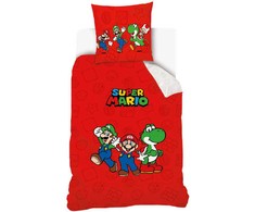 Raudonas „Super Mario“ patalynės komplektas 140–200 cm, 70–90 cm