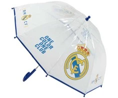 „Real Madrid“ vienspalvis vaikiškas permatomas skėtis √ò71 cm