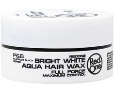 Red One Raudona One Aqua Hair Gel Wax Full Force Bright Baltas plaukų vaškas 150ml
