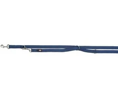 TRIXIE Premium pritaikomas pavadys, dvisluoksnis, M-L 2m/20mm, indigo
