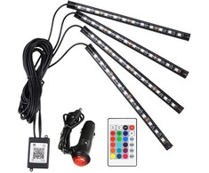 Automobilio LED apšvietimas su nuotolinio valdymo pultu