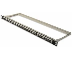 DIGITUS Patchpanel 0,5HE 24-Port Modular geschirmt juodas