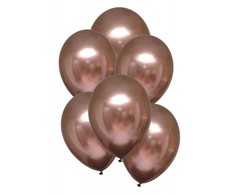 Satin Rose balionai, 6 vnt. 11 colių (27,5 cm)