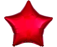 AMSCAN metalinis raudonos žvaigždės folijos balionas 48cm 9914085