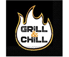 Servetėlės „Food Grilis &amp; Chill“ 16 vnt., 33 x 33 cm