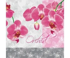 Servetėlės „Gėlės romantiškos orchidėjos“, 20 vnt., 33x33 cm
