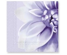 Servetėlės „Gėlės violetinės jurginų“ formos, 20 vnt., 33x33 cm