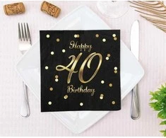 GoDan SERWETKI 40 Birthday 33x33 cm 20 vnt