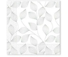 Servetėlės su pilkais lapais, 20 vnt., 33x33 cm, FSC