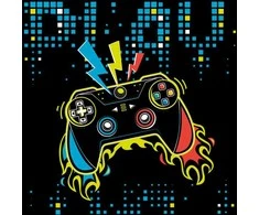 Servetėlės žaidimų konsolei „Gamer Play Pad“, 20 vnt., 33x33 cm