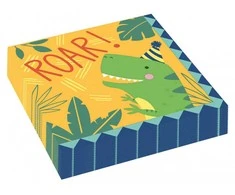Servetėlių rinkinys „Dino-Mate“ su dinozaurais, 16 vnt., 33 x 33 cm