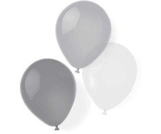 AMSCAN 8 latekso balionų Sidabrinis Dream 25,4 cm / 10'' 8 vnt. 9904899