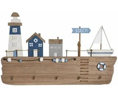 Sieninė kabykla DKD Home Decor Medžio MDF (34,5 x 1,5 x 21,5 cm)