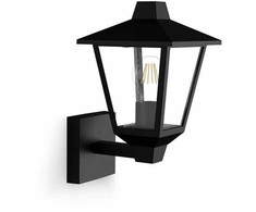 Sieninis šviestuvas Philips Kinno Wall Lights 25W E27 No-bulb, Outdoor wall lighting, Juodas, Metal, IP44, Garden, Patio, I