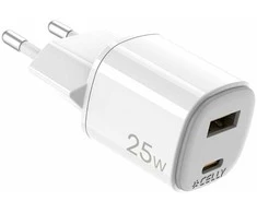 Celly UPTC1USB1USBC25, Indoor, USB, Baltas