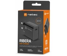 NATEC USB įkroviklis Ribera USB-C 20W Power Delivery juodas