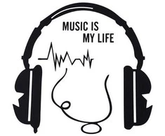 GiftWorld MUSIC IS MY LIFE jungiklio lipdukas