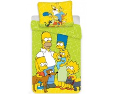 Simpsonų patalynės komplektas 140–200 cm, 70–90 cm
