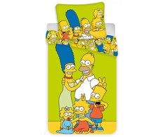 Simpsonų žalias patalynės komplektas 140–200 cm, 70–90 cm