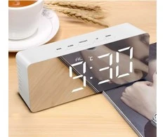 Laikrodis veidrodis su LCD ekranu ir temperatūros rodymu