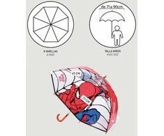 SPIDER-MAN Skėtis Spiderman 45 cm Raudona