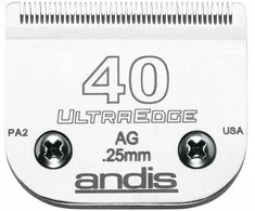 Andis UltraEdge No. 40 chirurginis ašmenys – 0.25mm tikslus plienas, ilgaamžė pjovimo briauna